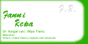 fanni repa business card